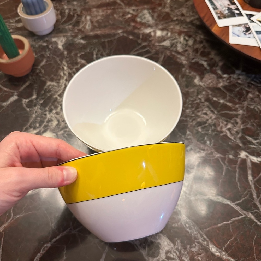 Kate Spade Rutherford Circle Yellow Set of Bowls